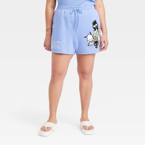 Hello Kitty and Friends Blue Graphic Lounge Shorts - Picture 2 of 7